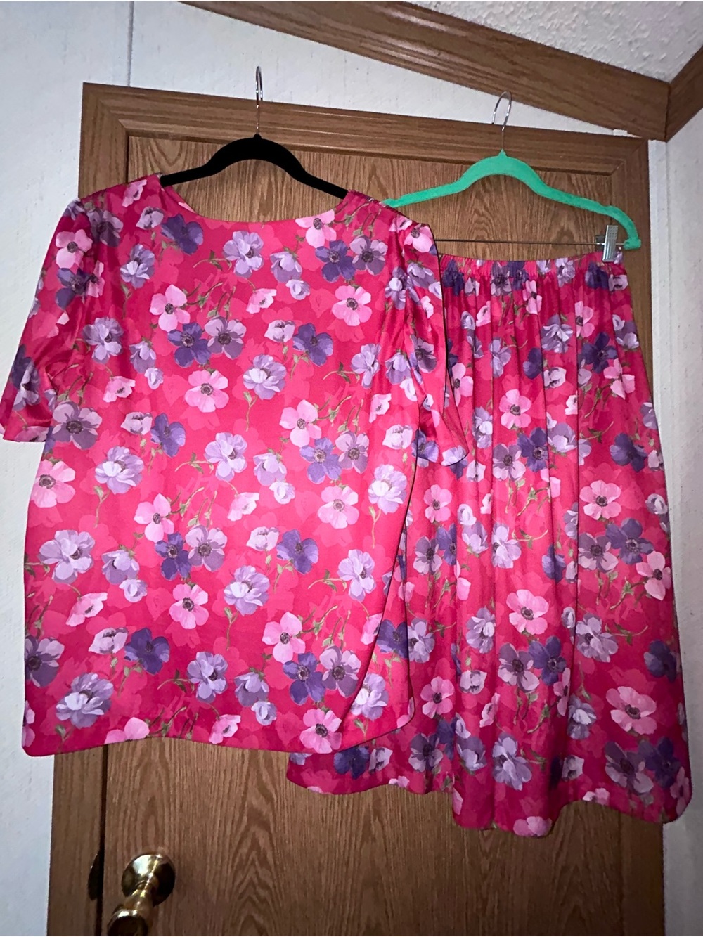 Vintage Blair Floral Print Shirt & Skirt 2Pc. Set